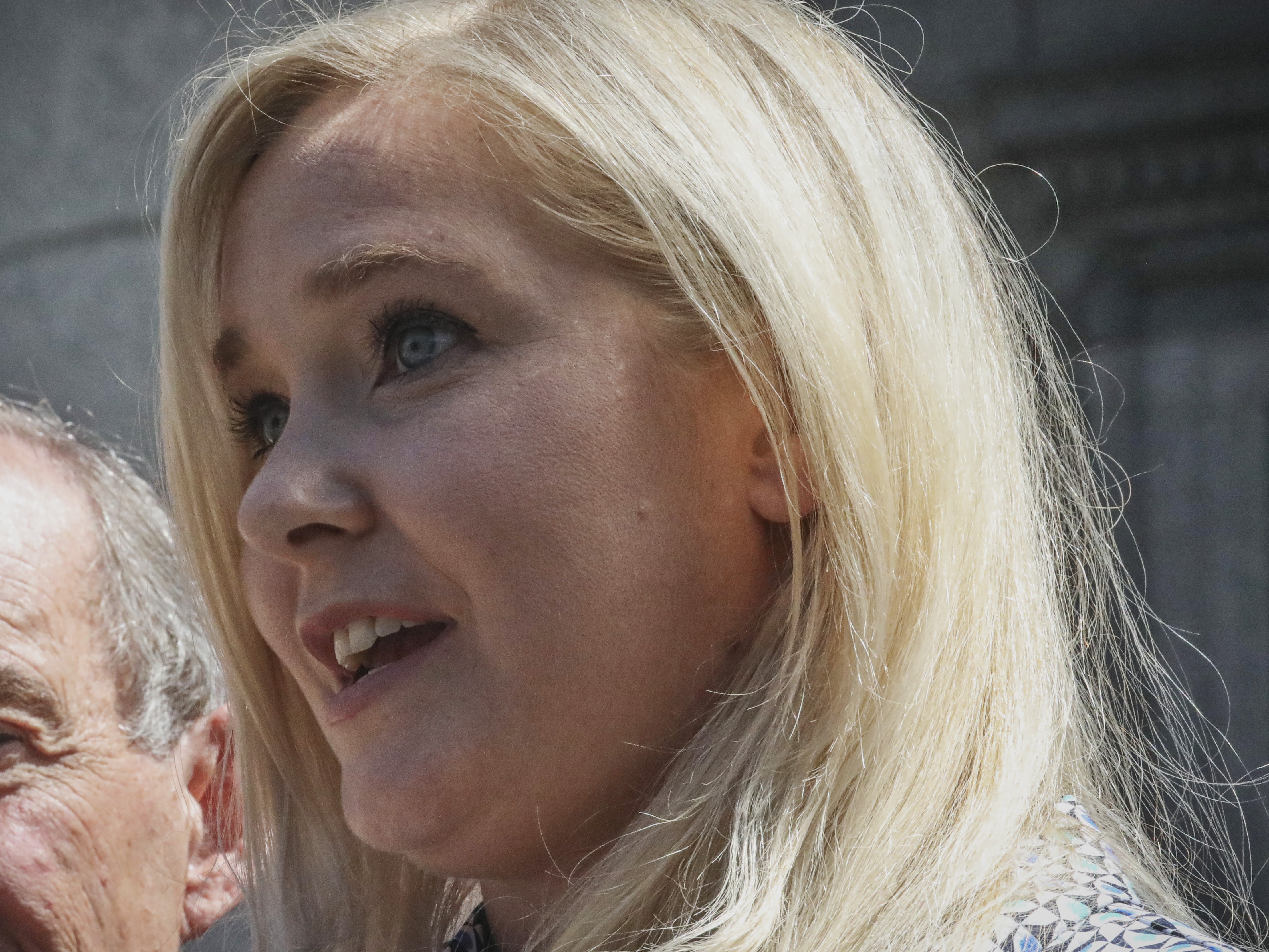 Virginia Giuffre, seen here on Aug. 27, 2019, emerged as a key accuser of Jeffrey Epstein, saying he orchestrated years of sexual abuse of her and other girls and young women. Giuffre died earlier this year; her publisher says her memoir will come out in October.